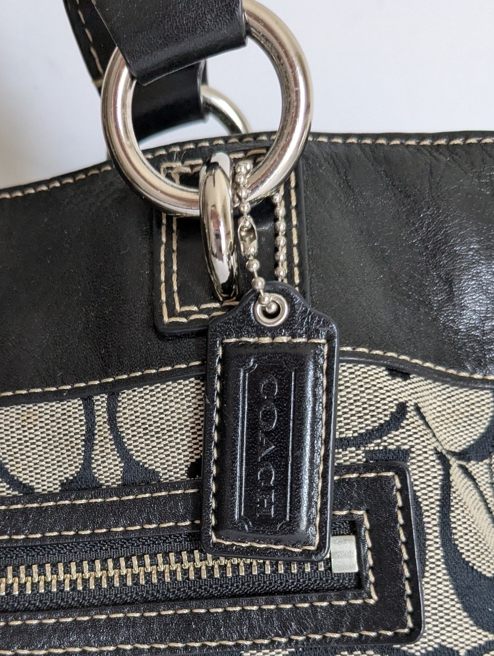 Coach Penelope Signature Logo Canvas Shoulder Bag - Picture 5 of 16